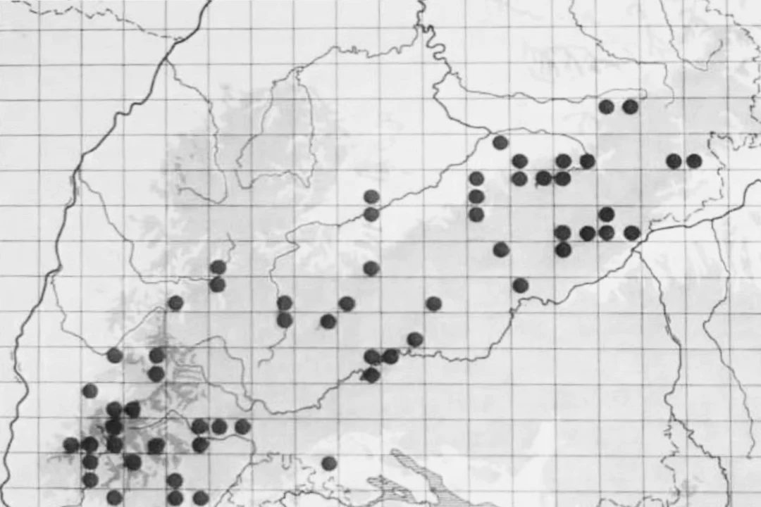 Historische Rasterpunktkarte zur früheren Verbreitung des Roten Apollos